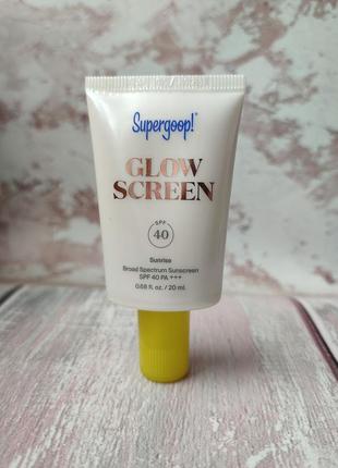 Солнцезащитный крем с сияющим эффектом supergoop glow screen spf 402 фото