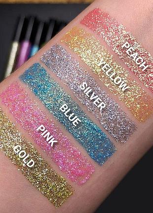Рідка підводка для очей з блискітками срібна sparkle glitter - silver stargazer4 фото