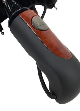 Мужской складной зонт полуавтомат от bellissimo, есть антиветер, черный, 0452-1 prime