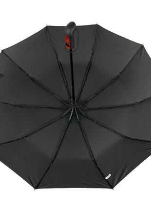 Мужской складной зонт полуавтомат от bellissimo, есть антиветер, черный, 0452-1 prime