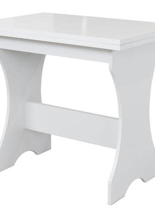 Кухонный раскладной стол 890/1180х590 - белый2 фото