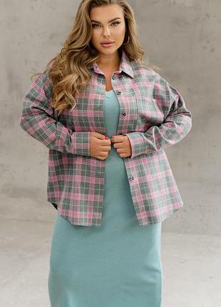 Сорочка у клітинку оверсайз