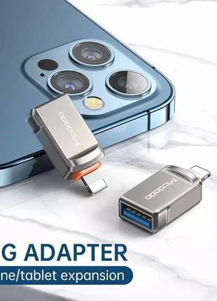 Lightning usb otg перехідник для підключення флешки до iphone ipa