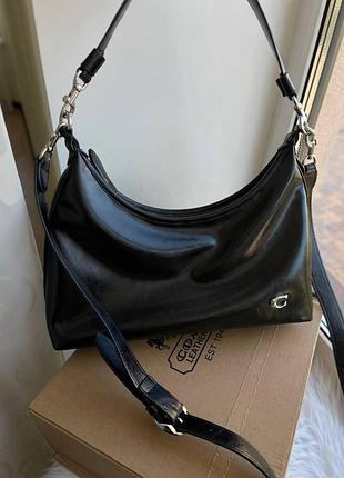 Шикарна шкіряна сумка coach premium сумочка шкіряна