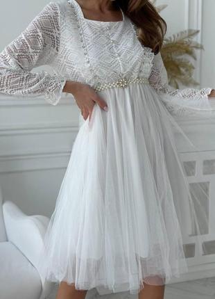 Женское коктейльное платье с длинным рукавом5 фото