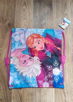 Рюкзак frozen для девочки disney, сумка для змінного взуття