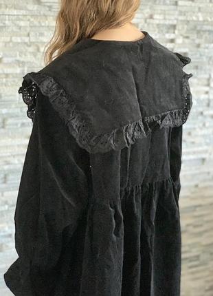 Детское черное вельветовое платье zara 13-14 лет/детское платье 13-14 лет5 фото