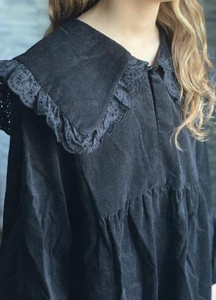 Детское черное вельветовое платье zara 13-14 лет/детское платье 13-14 лет9 фото