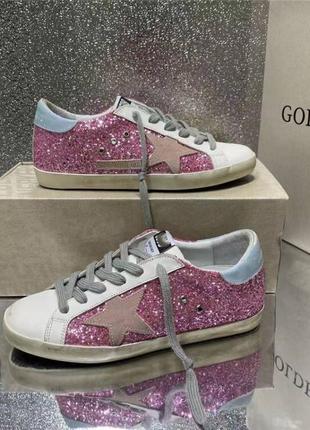 Кожаные кеды кроссовки golden goose