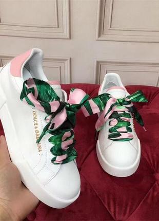 Кожаные кеды кроссовки dolce&gabbana