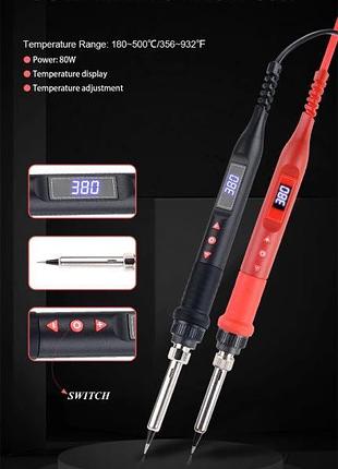 Електричний паяльник jcd 908u з регульованою температурою,80w