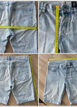 Светлые джинсовые мужские шорты slim fit