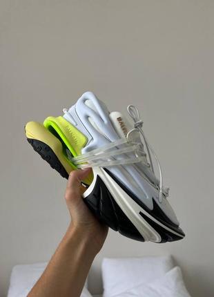 Кросівки balmain unicorn low-top black/white/green