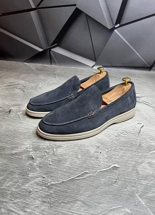 Лофери замшеві чоловічі сірі lux grey! натуральна замша! всі розміри! туфлі лофери чоловічі класичні сірі замшеві!