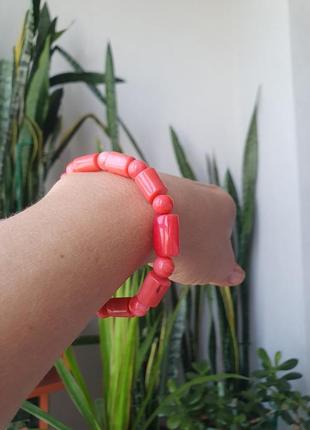 Браслет - коралл розовый