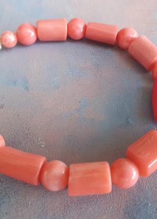 Браслет - коралл розовый
