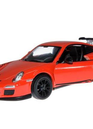 Коллекционная игрушечная машинка porsche 911 gts rs kt5352w инерционная оранжевый
