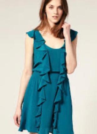 Шовкова сукня, шовк 💯, з рюшами