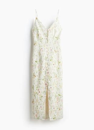 Платье платье миди из льна h&m hm оригинал ✅ hm xs s m l xl xxl