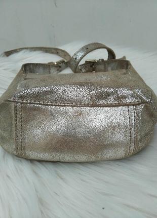 Жіноча шкіряна сумка з натуральної шкіри metallic zara5 фото