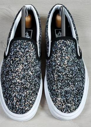 Женские блестящие кеды / слипоны vans оригинал, размер 39