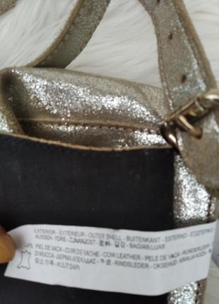 Жіноча шкіряна сумка з натуральної шкіри metallic zara8 фото