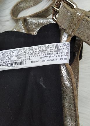 Жіноча шкіряна сумка з натуральної шкіри metallic zara9 фото
