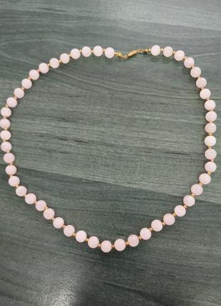 Намисто з рожевого кварцю