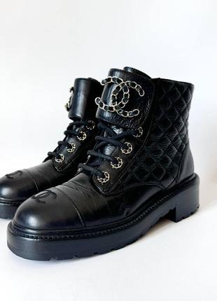 Кожаные ботинки chanel