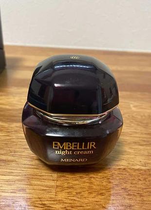Нічний омолоджуючий крем з екстрактами грибів рейші menard embellir night cream, японія2 фото