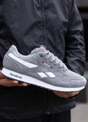 Reebok classic leather grey white