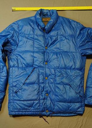 Плечи 47 см vintage eddie bauer premium quality goose down made in ausa куртка пуховик синего цвета