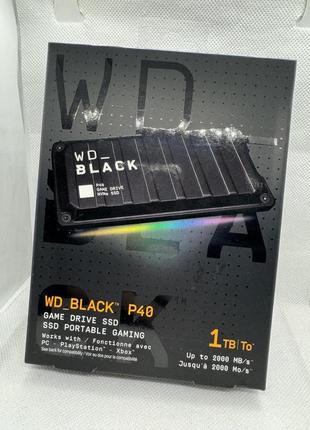 Wd black p40 game drive 1 tb (wdbawy0010bbk-wesn) ssd накопитель новый!!!4 фото