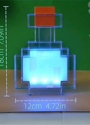 Нічник-світильник майнкрафт пляшка із зіллям minecraft potion bottle