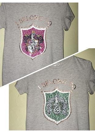 Женская подростковая футболка гари поттер gryffindor slytherin harry potter