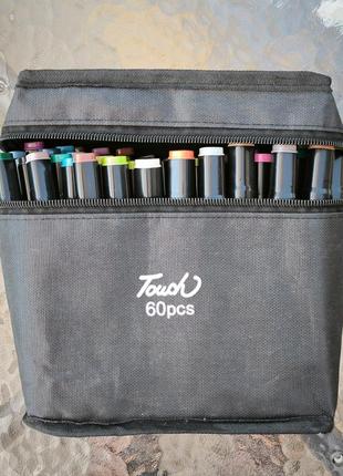 Набір маркерів для скетчингу touch, 60 штук, двосторонні
