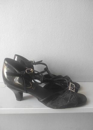 Туфлі, босоніжки для бальних танців натуральна шкіра