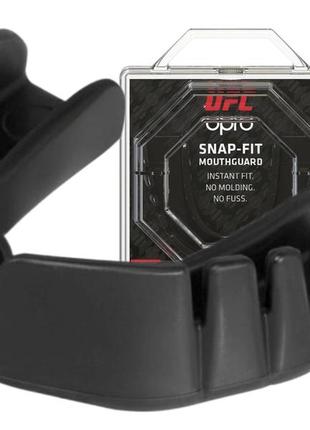 Капа боксерская opro snap-fit ufc hologram black для бокса и единоборств ve-33