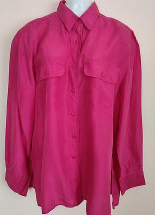 Шовкова малинова  блуза