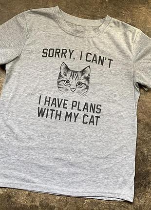 Футболка с котом,s