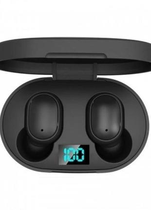 Бездротові навушники e6s з led дисплеєм bluetooth 5.1 чорні