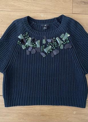 Сведр жіночий короткий смарагдового кольору h&m