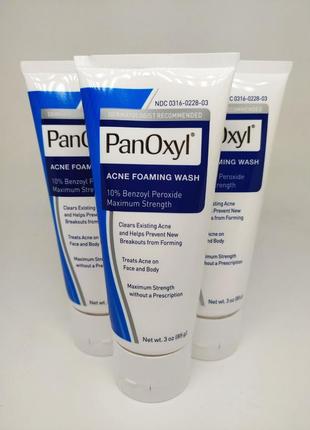 Бестселлер panoxyl пенка для умывания от акне, перекись бензоила 10% максимальной концентрации