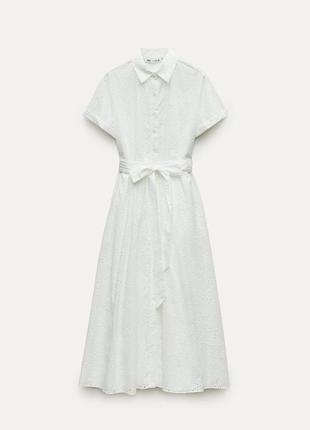 Сукня zw collection із прорізною вишивкою від zara