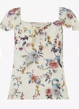 Блуза жіноча квітковий принт від oasis, кроп топ3 фото