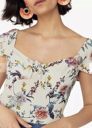 Блуза жіноча квітковий принт від oasis, кроп топ1 фото