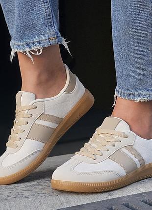 Кросівки жіночі бежеві демісезон модні легкі, кроссовки женские бежевые демисезон