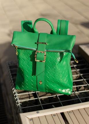 Рюкзак 34/30/13 девчачий рюкзак экокожа зеленый