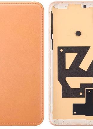 Задняя крышка huawei y6 2019 со стеклом камеры, коричневый