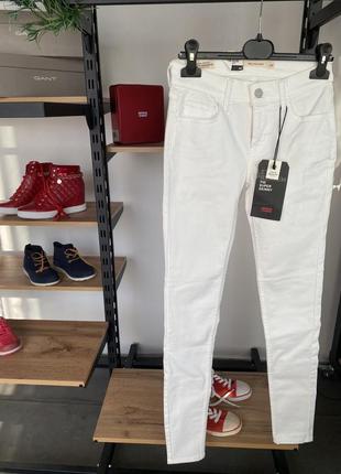 Білі джинси levi’s оригінал скіні xs s 25